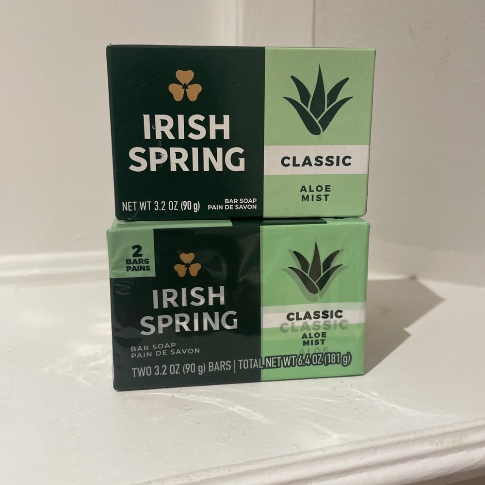 3 Bars Packs Irish Spring Classic Original Clean Bar Soap 90 Gram Each